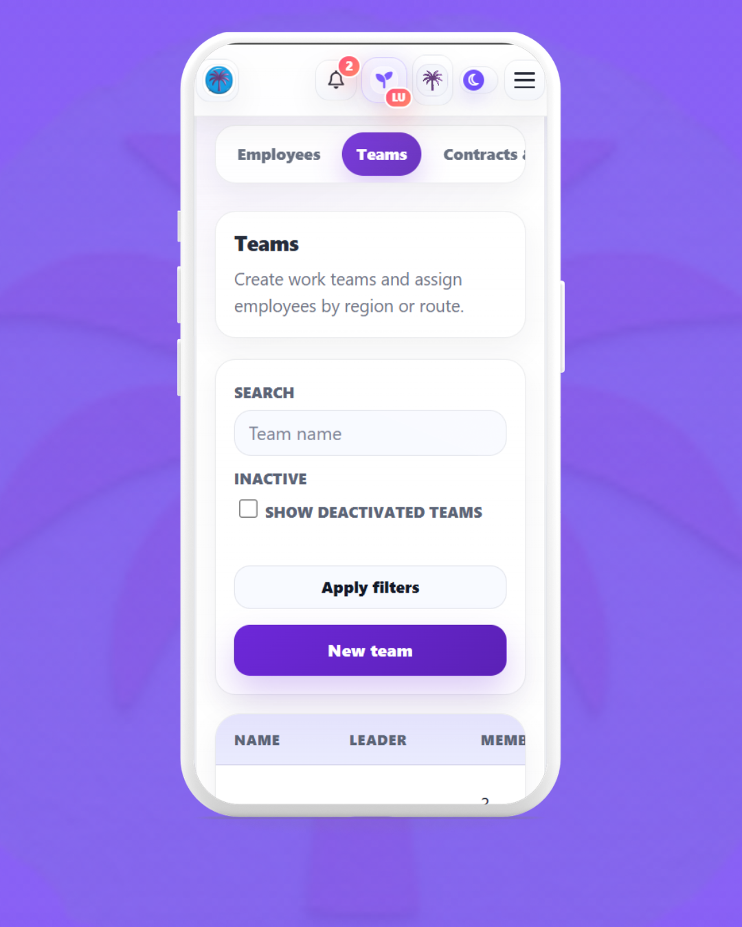 Employees feature preview 3